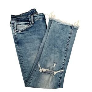 Altar'd State Jeans Woman Size 24 Distressed Cut Off Cropped